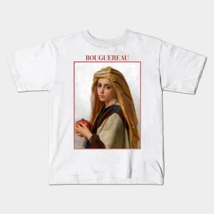 Girl With a Pomegranate by Bouguereau Kids T-Shirt